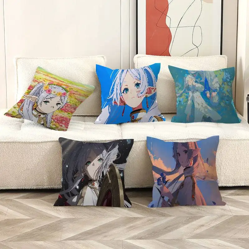 Hot Japan Anime Frieren Pillow Cover Design cushion Cover decor Holiday Decorati
