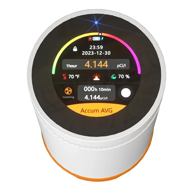 Smart Radon Detector para Casa,  Detecta Rapidamente Sensível, Alarmes de Luz Sonora, Monitor Profissional,Monitor,Exportar Da