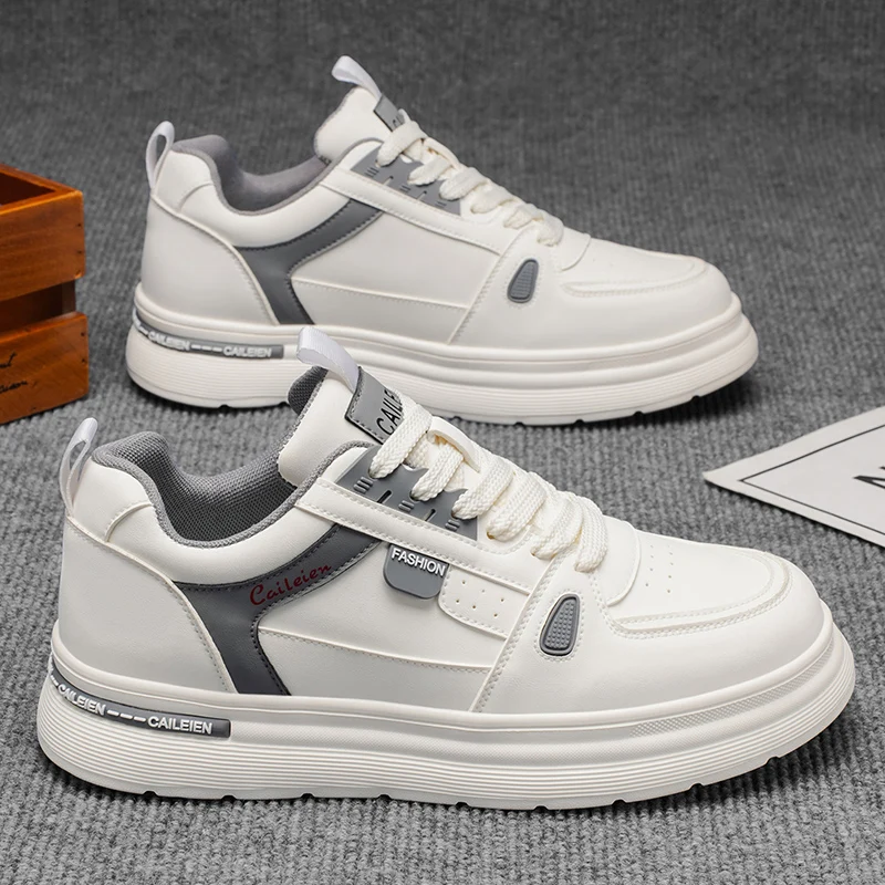 Simple and stylish solid color men's shoes,suitable for teenagers' outfits, Hong Kong style casual shoes and sneakers