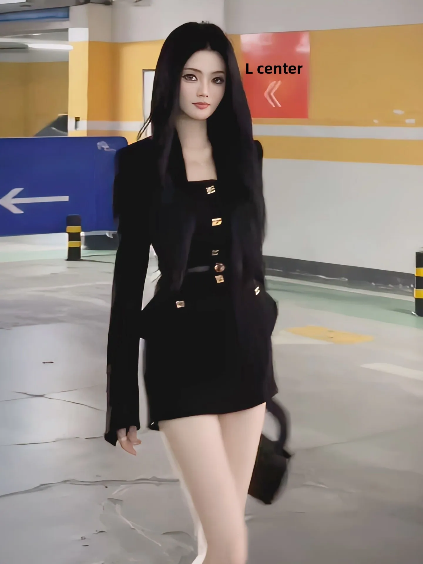 

Модный женский комплект Ele Commute: топ с длинным рукавом и облегающая короткая юбка, весна 2026, новинка, маленький размер