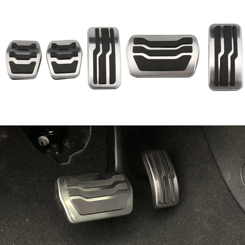 AT MT Stainless Steel Car Acclerator Pedal Covers For Ford Focus MK2 MK3 Kuga Escape 2013-2015 2016-2018 Car Modification Acc.
