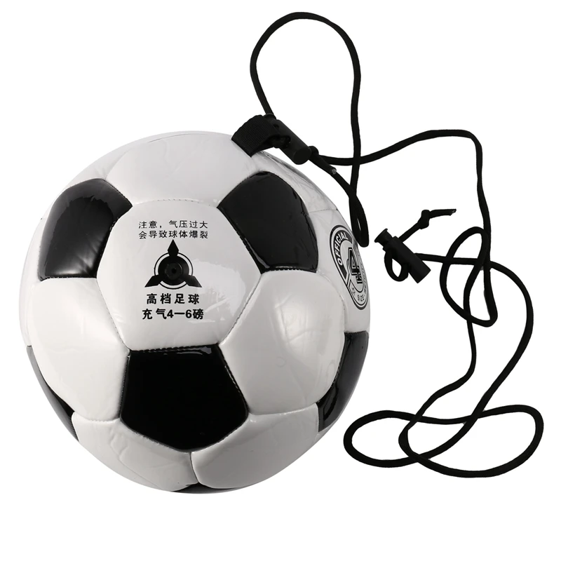 ●Soccer Training Ball Adjustable Bungee Elastic Training Ball with Rope Size 4 Football for Training Playing Sports-ABFB