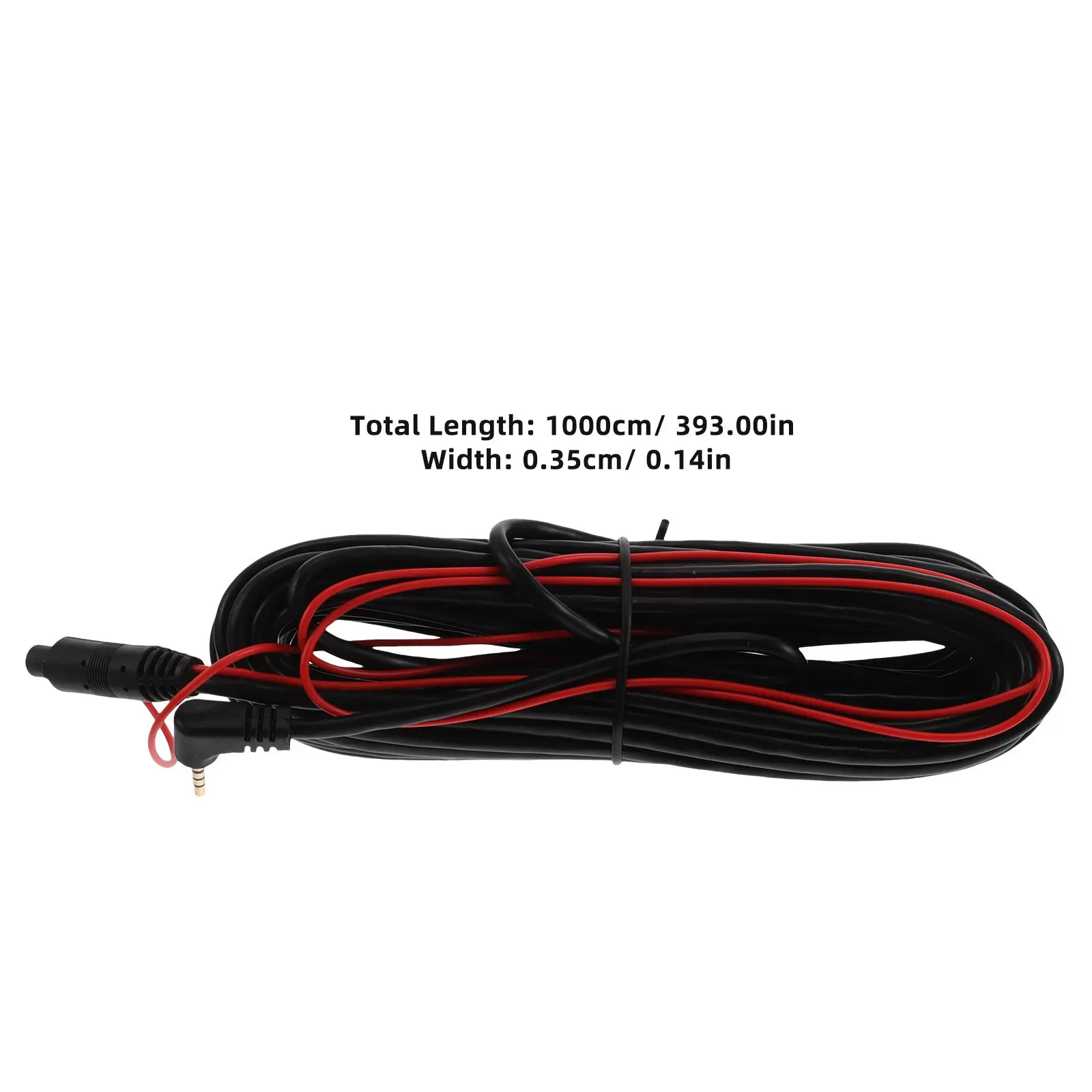 33Ft Dash Cam Rear Cable 4-Pin Backup Camera Wire Long Distance Extension Wire Plug Play Cable Rear View Adapter