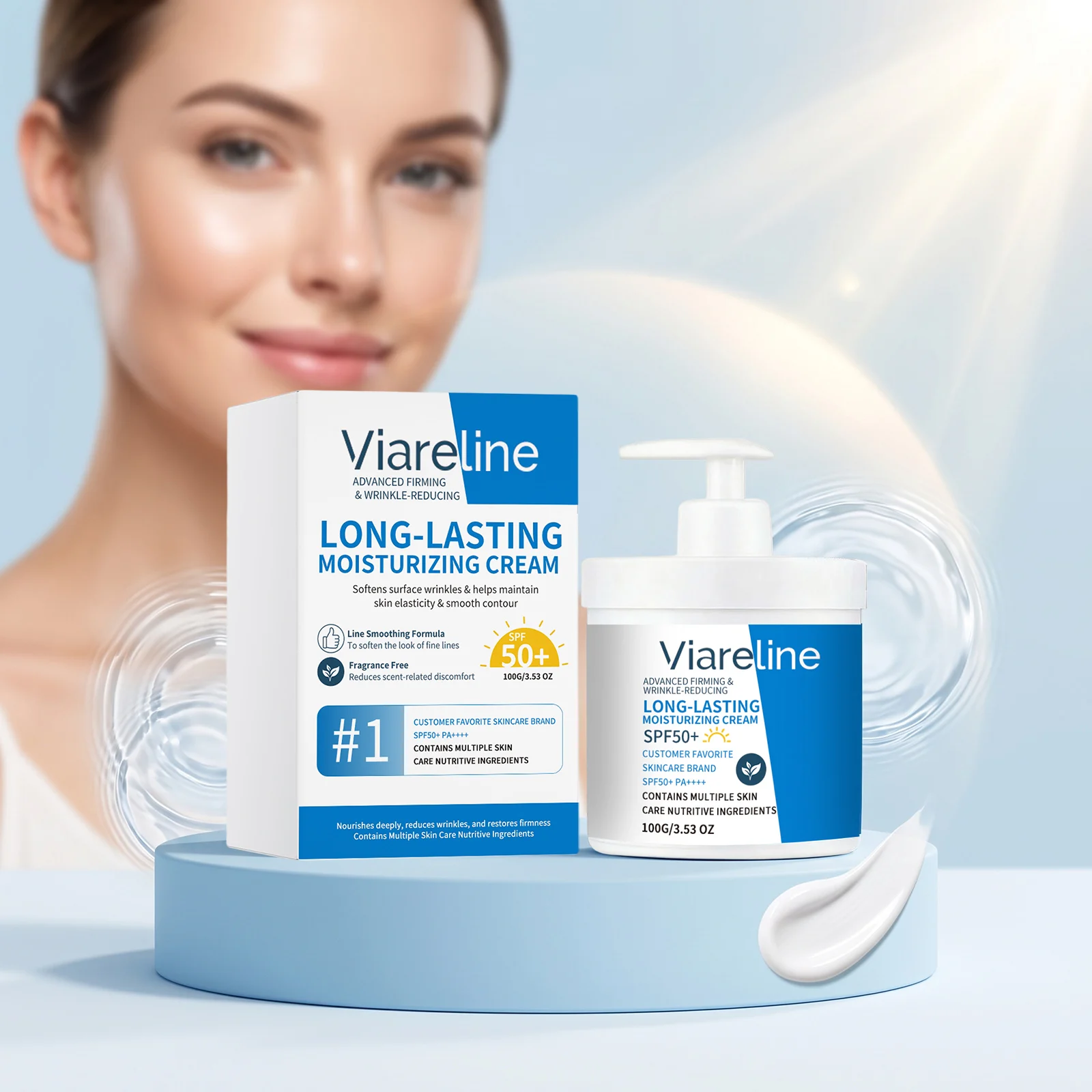 100g Facial Protective Cream Refreshing Hydrating Non-greasy Maintain Healthy Skin for Women Men Daily Commuting Outdoor Use
