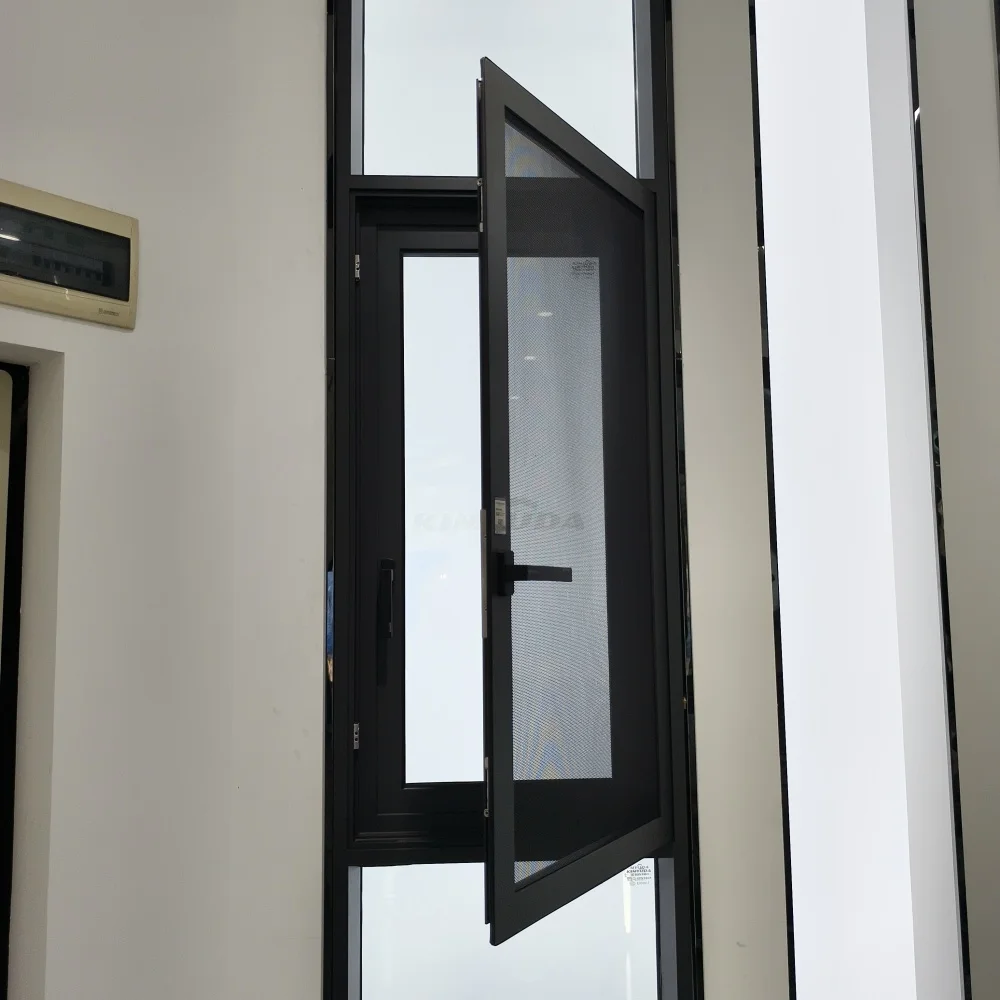 Casement Window Modern House Room Balcony Windows New Design Powder Coating Aluminum Frame Glass Outward Casement Window