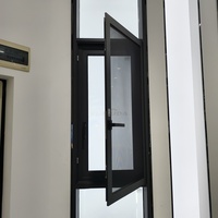 Casement Window Modern House Room Balcony Windows New Design Powder Coating Aluminum Frame Glass Outward Casement Window