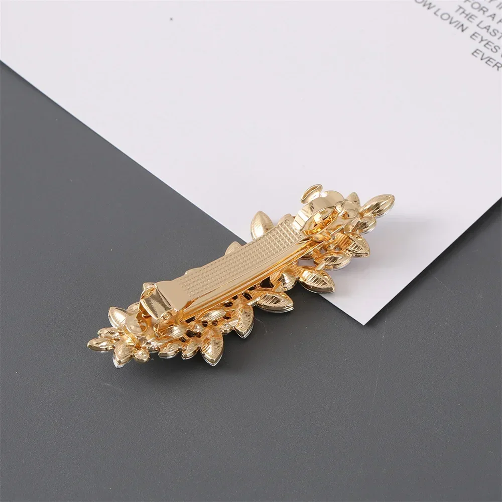 Colorful Crystal Hair Clip Round Pearl Barrettes Hairpin Barrette Hair Clips Women Girls Fashion Hair Accessories Gifts