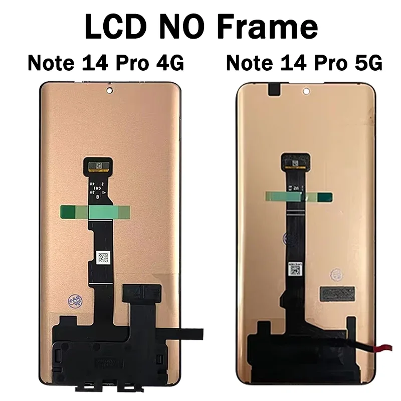 6.67 "AMOLED Note14Pro wyświetlacz dla Xiaomi Redmi Note 14 Pro 4G/5G 24116RACCG 24090RA29G LCD montaż Digitizera z ekranem dotykowym — zdjęcie produktu 4