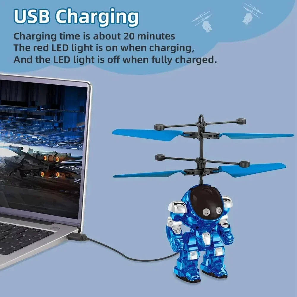 Indukcyjny unoszący się robot zabawka STEM, latający model samolotu z technologią automatycznego wykrywania, energooszczędne zabawki edukacyjne dla dzieci na urodziny.