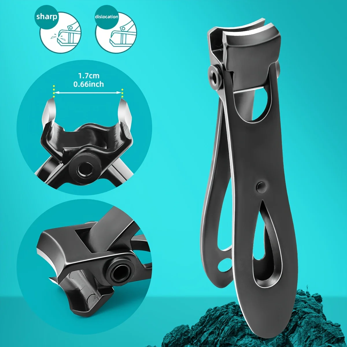 

Modern Heavy-Duty Stainless Steel Nail Clippers for Thick Nails, Wide Jaw Opening, Ultra Sharp Fingernail and Toenail Clippe