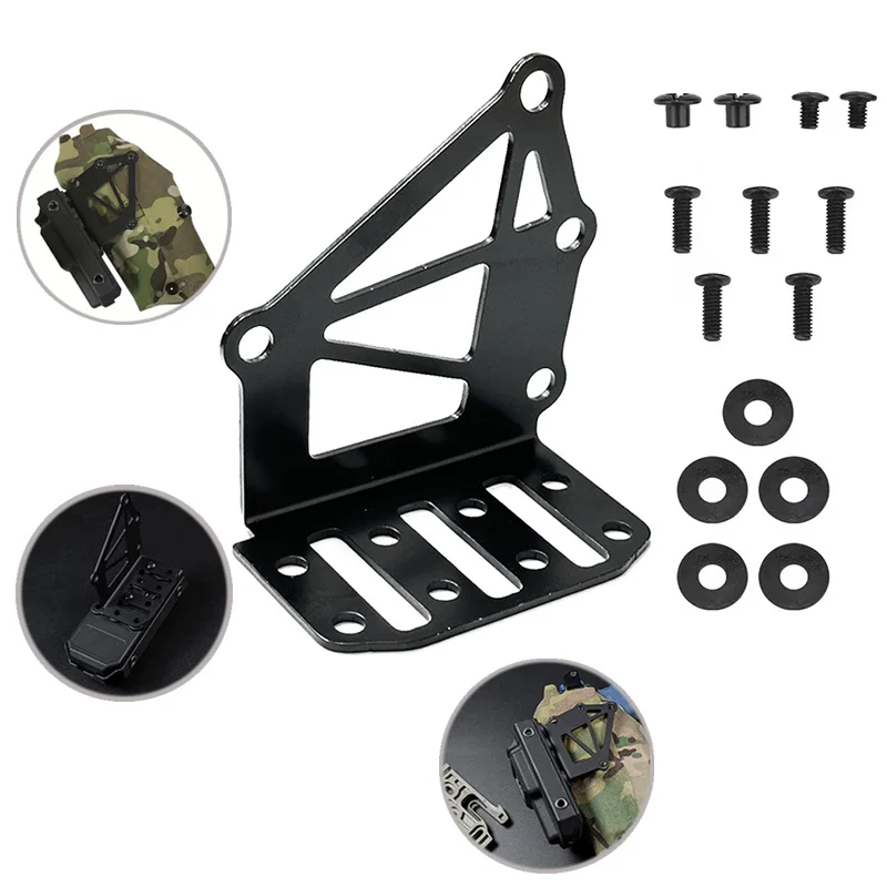 Plate-forme d'adaptateur d'étui en acier inoxydable, système de verrouillage rapide, plaque d'extension pour la chasse au camping en plein air, 1PC