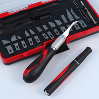 16Pcs Carbon Steel Sculpture Carving Tools Set Ergonomic Wood Carving Hand Chisel Engraving Pen for Scrapbooking Crafts
