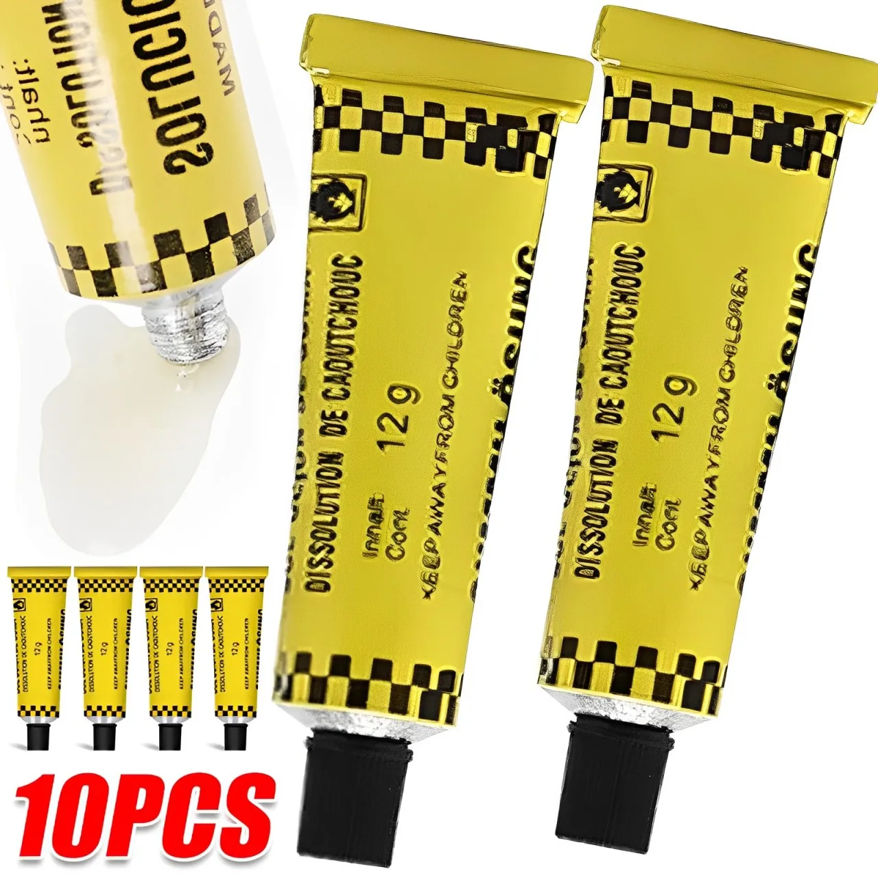 10pcs Universal Car Repair Glue Motorcycle Bicycle Tire Inner Tire Puncture Repair Tool Powerful Tire Repair Glue Auto Parts