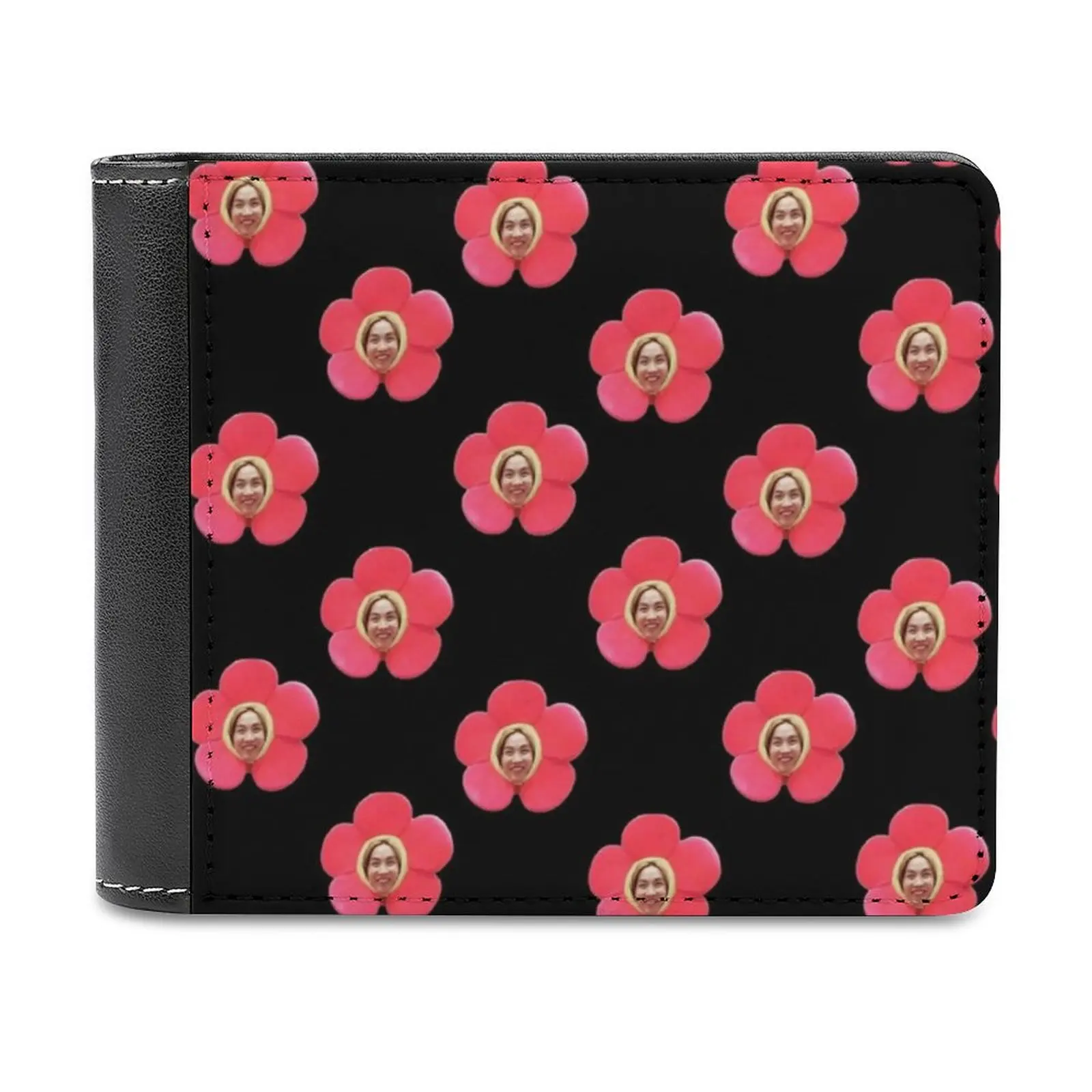 

Черный мужской кошелек Jhope Chuseok с цветком, легкие портативные кошельки для отдыха и путешествий, короткий стильный мужской кошелек Jhope J Hope Kpop