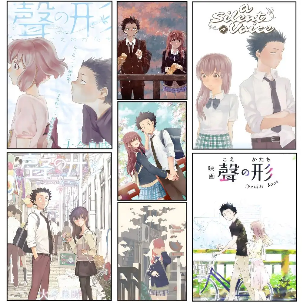 A S-Silent Voice Anime Poster HD Waterproof Aesthetic Wall For Home Decor Trendy Durable Easy To Apply Art