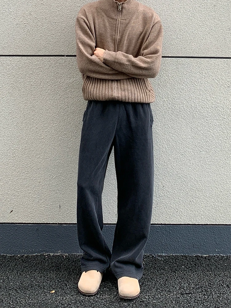 

Мужские спортивные брюки American Waed прямого кроя, утепленные, осенне-зимние, модные, свободные, повседневные, в стиле кэжуал