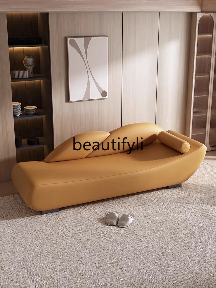 

Italian minimalist new Internet celebrity chaise longue sofa bedroom living room balcony beauty recliner