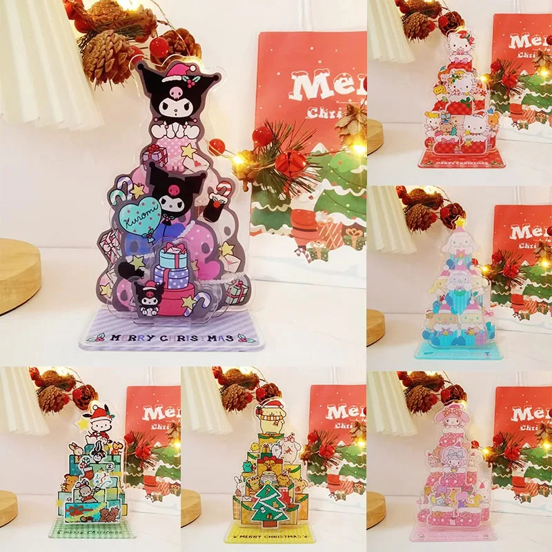 Hello Kitty DIY Clear Acrylic Stand Personalized Anime Cartoon Character Standing Students Desktop Decoration Christmas Gift