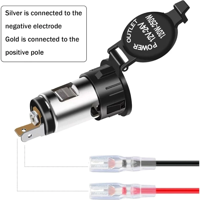 A2UC Automotive Power Outlet Socket Power Outlet ABS Construction Quick Connecion For Charging Devices And Accessories