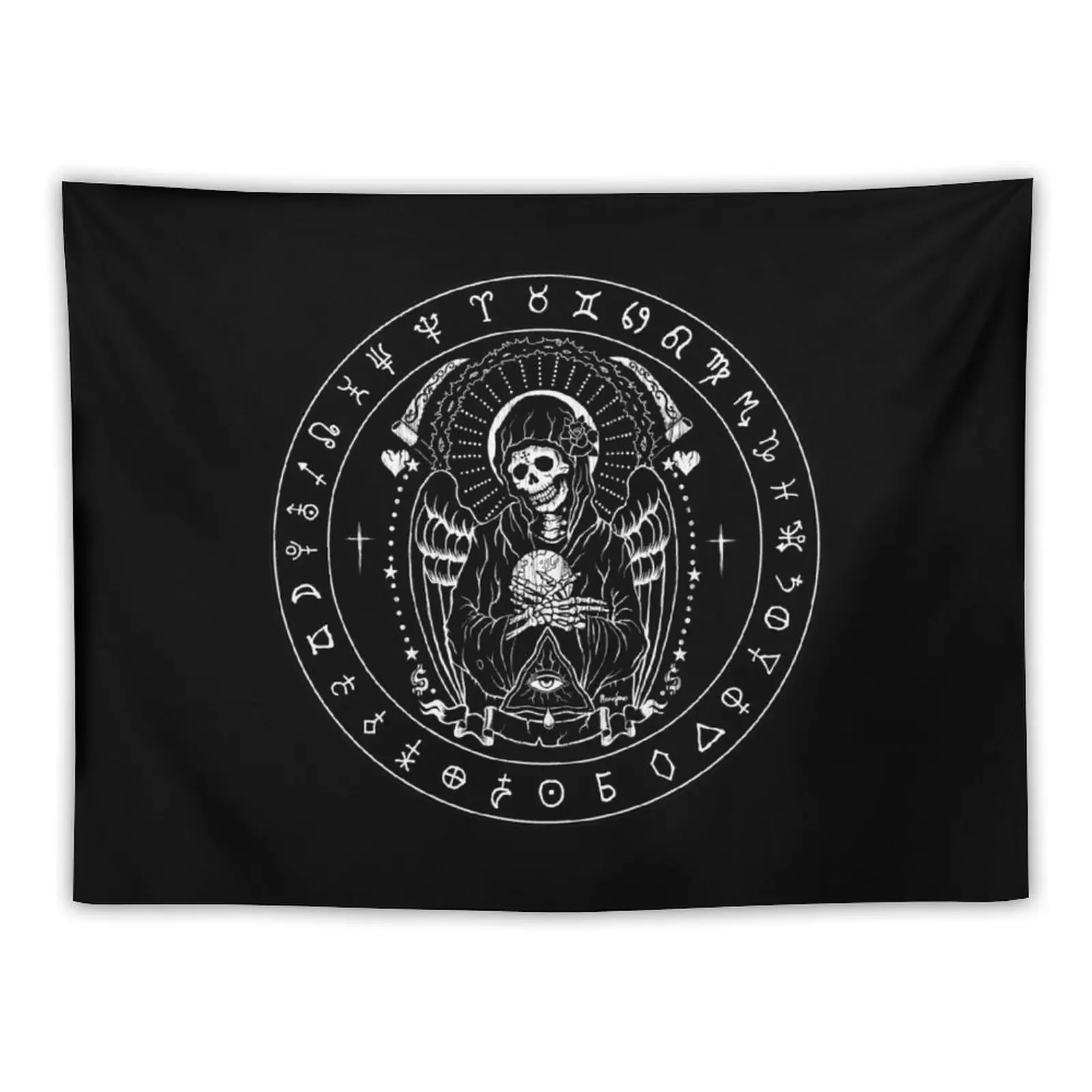 Holy Death Santa Muerte Tapestry Custom Decor For Bedroom Home Decorators Art Mural Tapestry