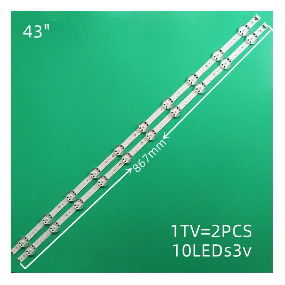 

LED Strip For LG 43" TV 6916L-2867A 6916L-2867F 6916L-2867B 43UV340H E74739 43 V17 ART3 2867 REV0.3 1 100%NEW