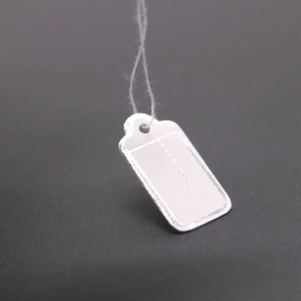 100PCS Round Rectangle Retail Supplies Gold/Silver Edge Jewelry Price Labels Display Tool Jewellery Hangtags Hanging Tags