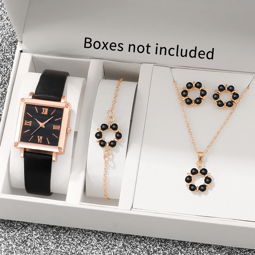 새로운 여성의 세련되고 분위기 있는 로맨틱 쿼츠 시계 + 세련되고 절묘한 입체 보석 세트 발렌타인