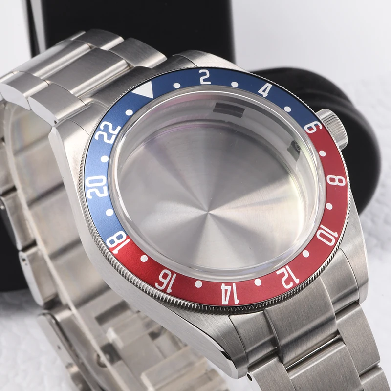 HEIMDALLR watch case Stainless Steel GMT diving case fit Seiko mod for NH34 Automatic Movement Sapphire