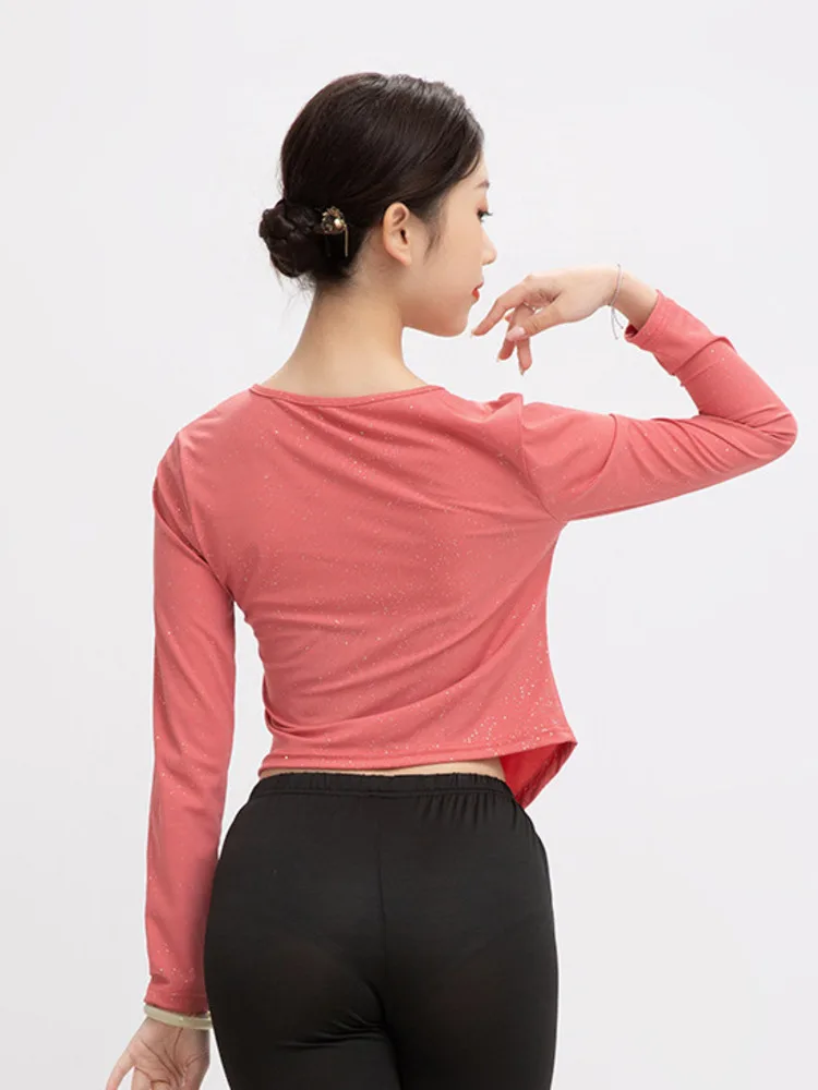 Classical Dance National Modern Dance Long Sleeve Top Gauze Elegant Female Chinese Style Pants Dance Clothes 2024 Summer