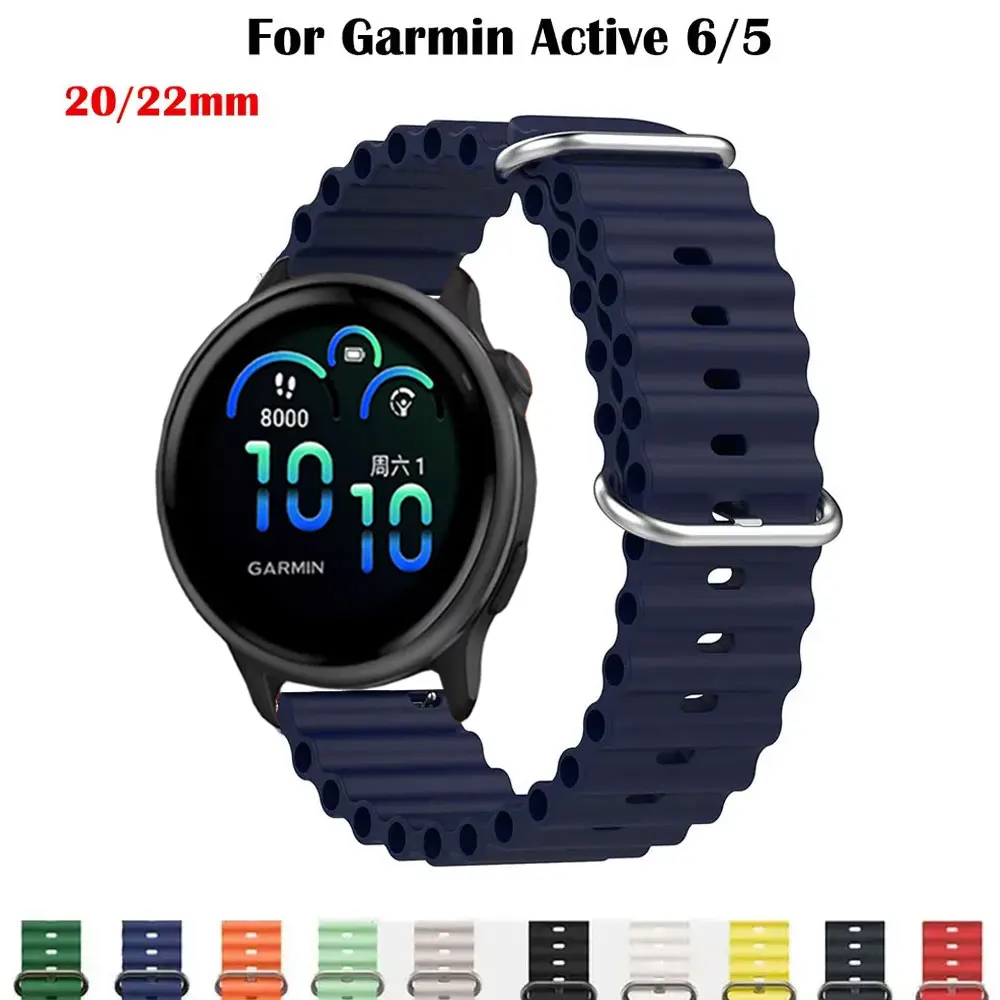 20mm 22mm Ozean Für Garmin Active 6 5/Venu 3 2/Vivoactive 6 5 4 22mm 20mm Band Für Garmin Forerunner 55 158 245 255 265 745 965