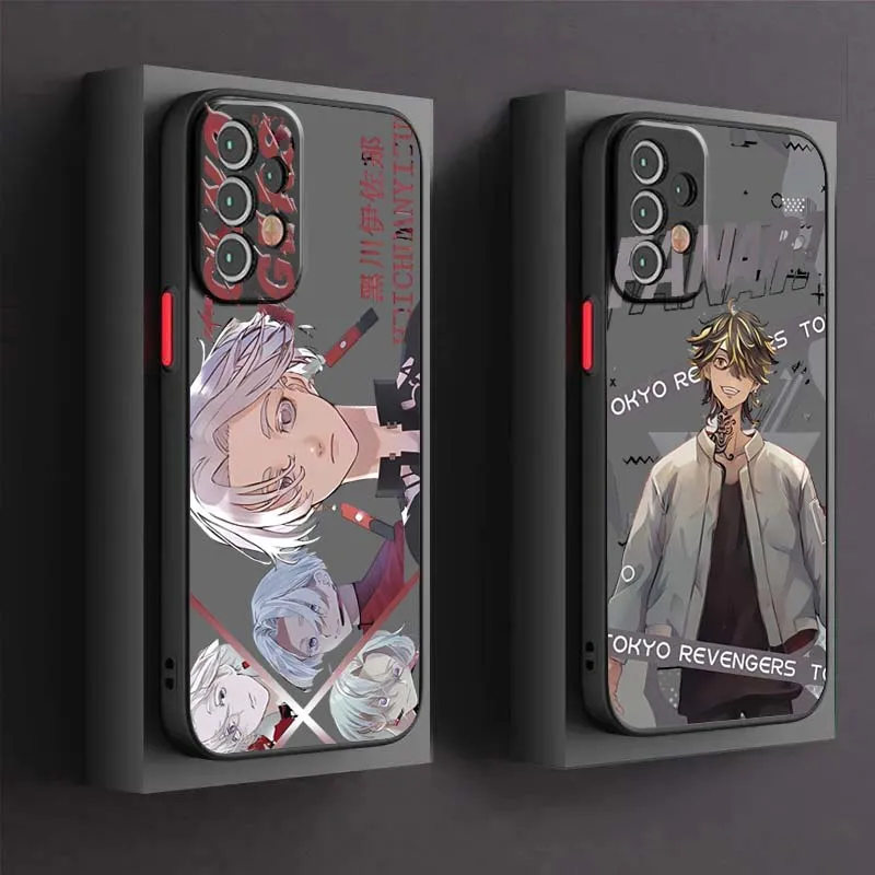 طوكيو المنتقمون أنيمي لسامسونج A73 A72 A71 A55 A54 A53 A52 A51 A35 A25 A15 A14 5G متجمد شفافة جراب هاتف
