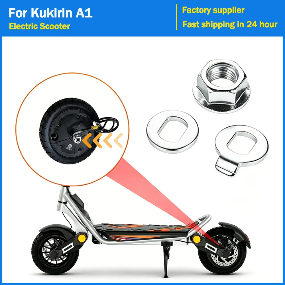 Electric Scooter Engine Screw Motor Shaft Nut Hook Plate for Kukirin A1 Kickscooter Motor Nuts Stainless Fixed Nuts Screws Parts