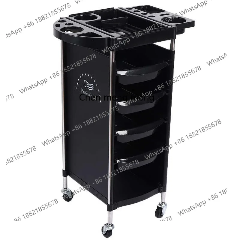 

Multifunctional Hair Salon Tool Storage Cart with Universal Wheel Supplies Barber Shop