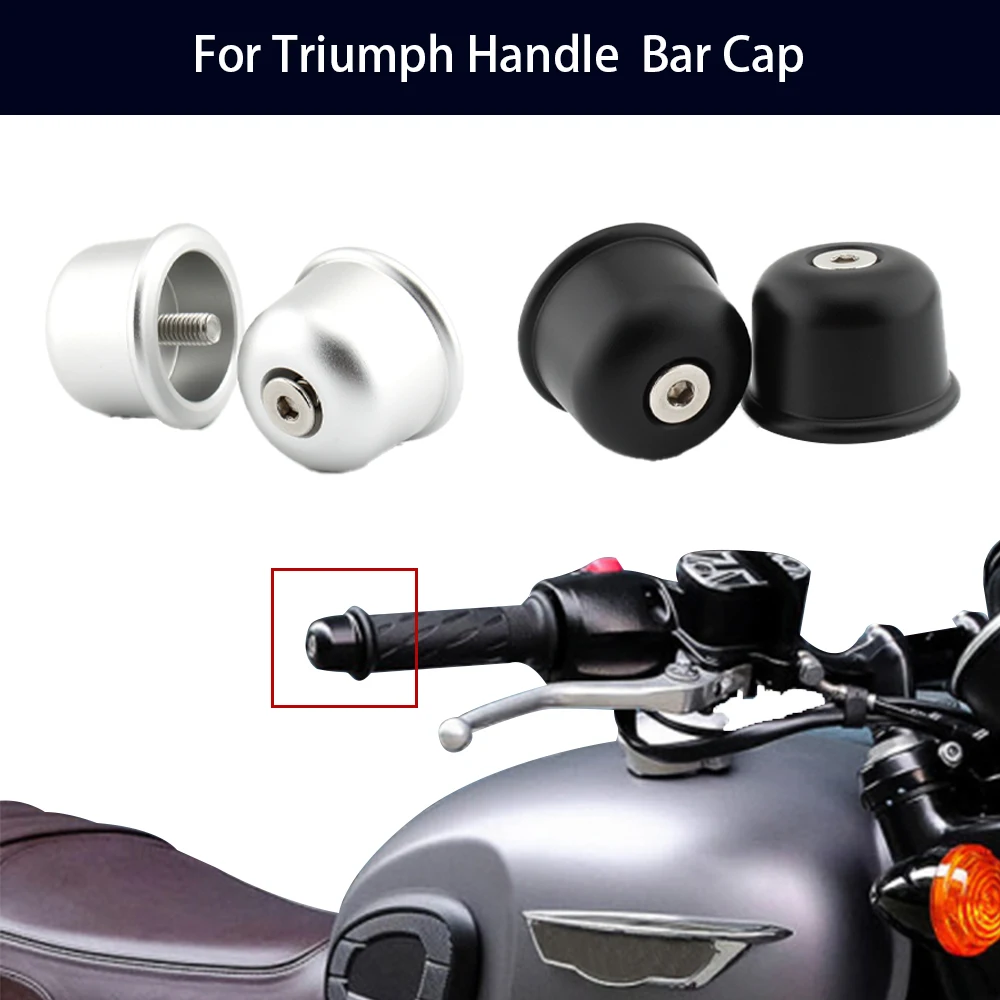 Motorcycle Handlebar Grips Handle Bar Cap End Plug For Triumph Street Twin Cup Speed Bonneville T100 T120 Black Scrambler 1200XC