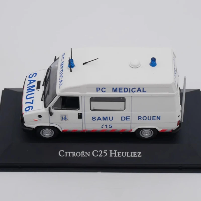 Atlas Diecast in stock 1:43 Scale Citroen C25 French Ambulance Car Alloy Car Model  Adult Classic Collection Ornament Gift