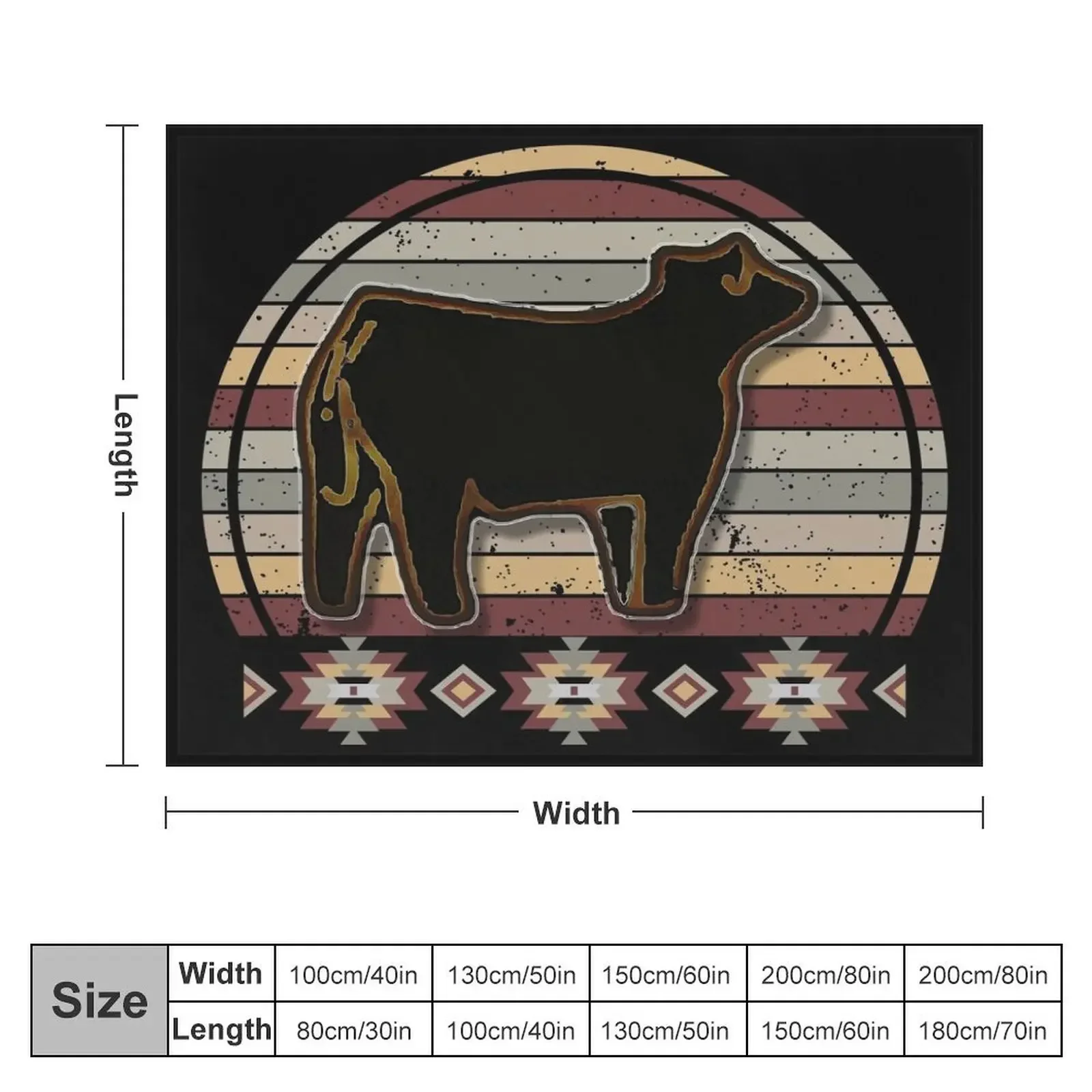 Livestock Show Steers - Market Steer Throw Blanket Multi-Purpose heavy to sleep Travel Summer Beddings Blankets