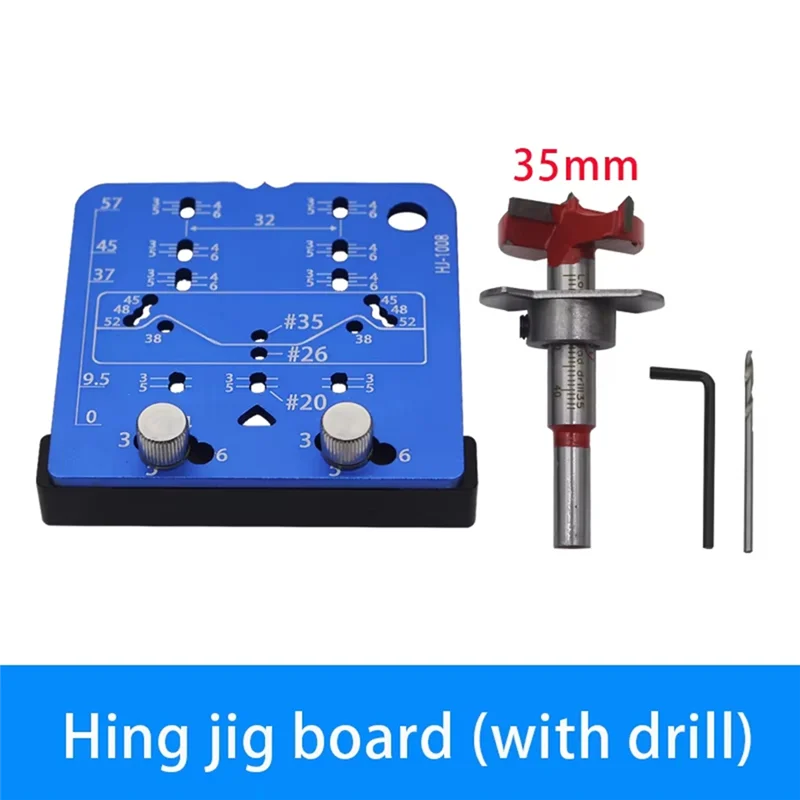 JHD 35Mm Scharnier Saai Jig Deur Kasten Verborgen Scharnier Gat Boor Gids Locator Gereedschap Met Boor