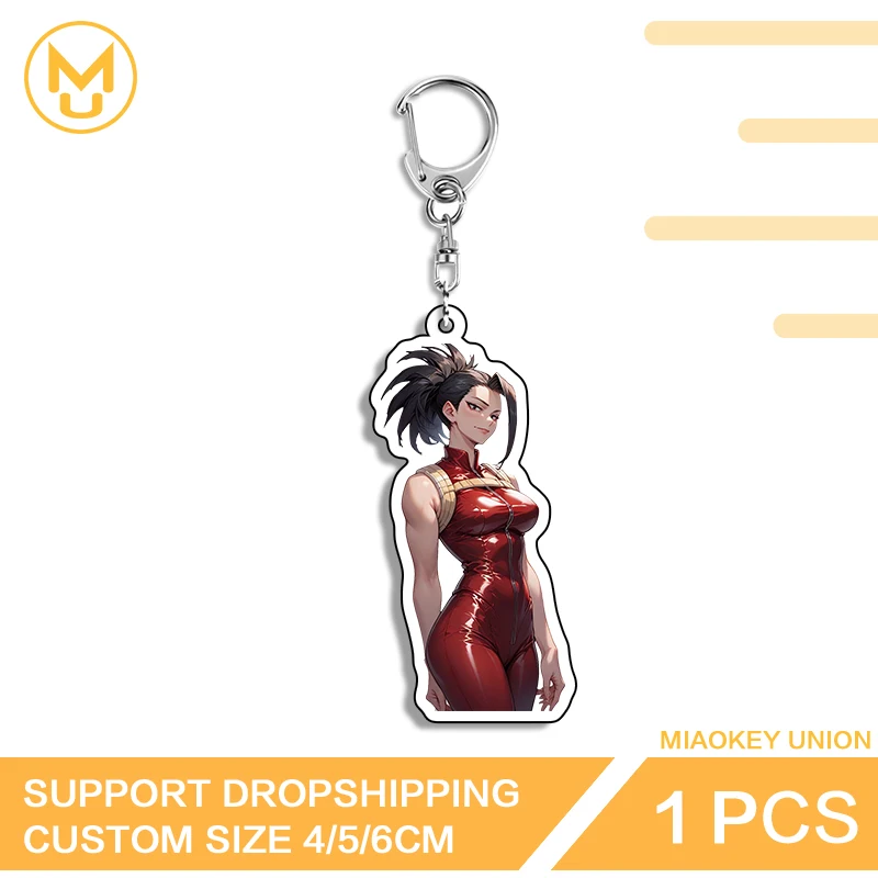 Alluring Anime Waifu YAOYOROZU MOMO Keyring Exclusive Lightweight Design Props Back To School Fashion Packbage Decorations