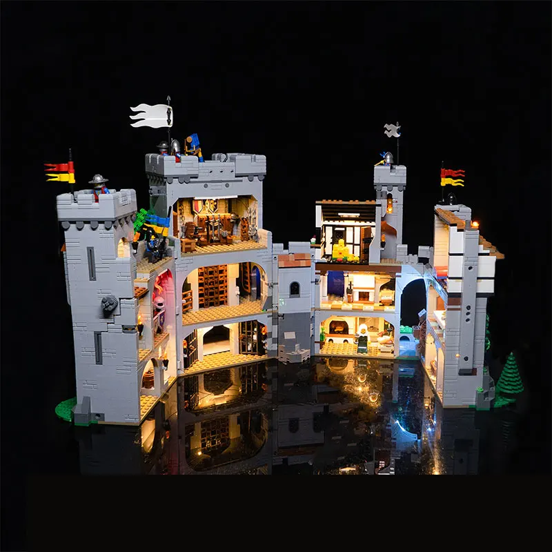 LED Light Kit For LEGO 10305 Lion King Castle Knights Medieval Castle Gift (Not Include Building Blocks Bricks Kits Sets Model)