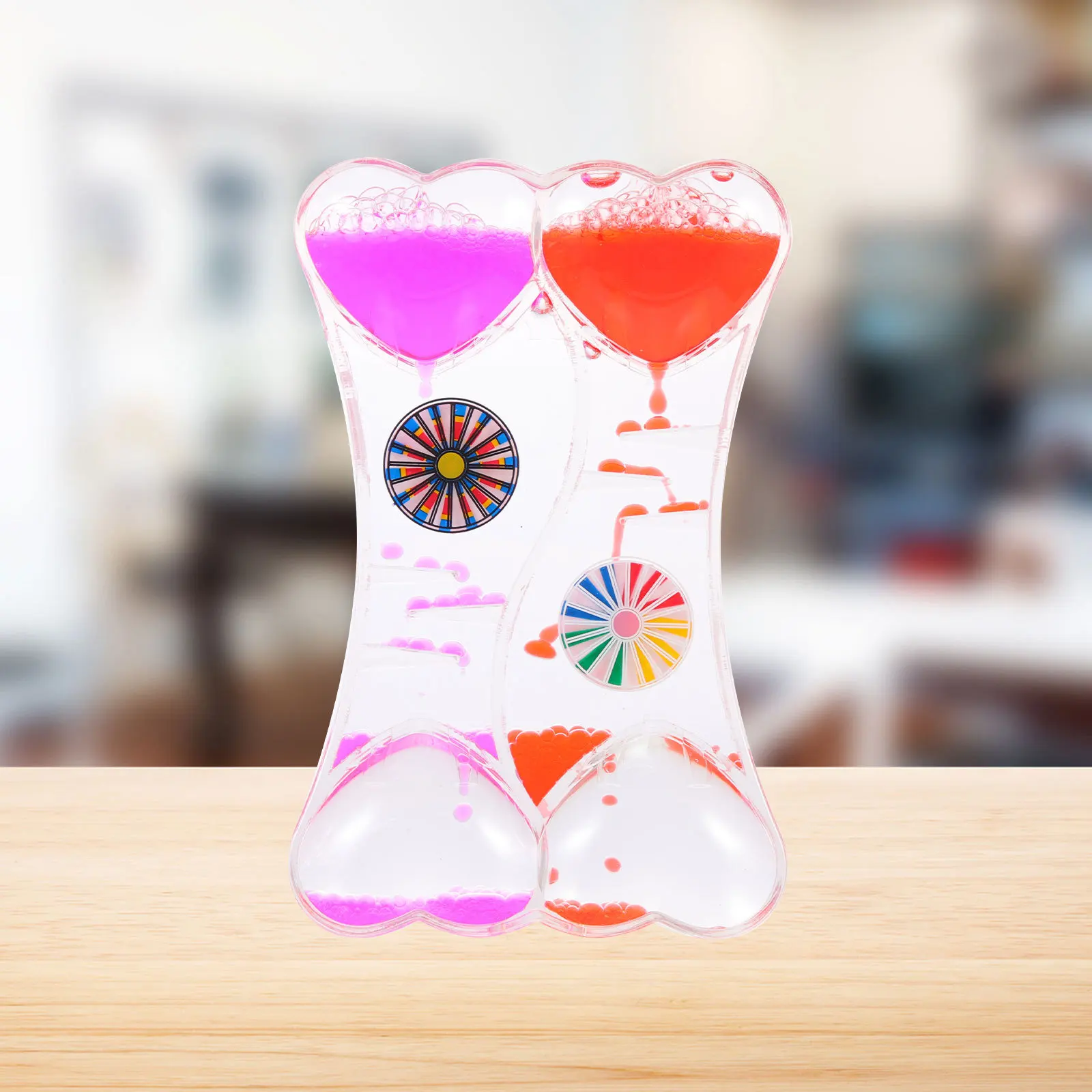 

Oil Hourglass Decorative Liquid Motion Bubbler Timer Creative Desktop Ornament Home Decoration Art Slow Drip Visual Timer