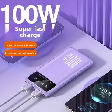 BCAK поставляется с кабелем Power Bank 20000 мАч, настоящий стандарт, сверхбыстрая зарядка, портативный мобильный источник питания большой емкости