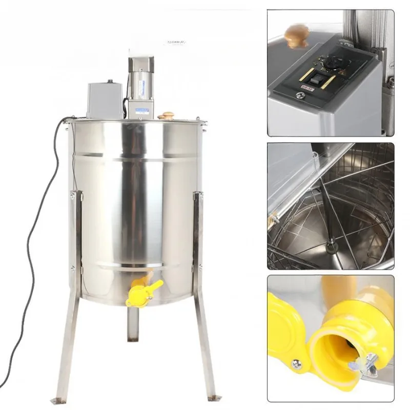 Beekeeping Tools Stainless Steel Four-Frame Electric Honey Centrifuge  Taking  Pressing Honey Throwing