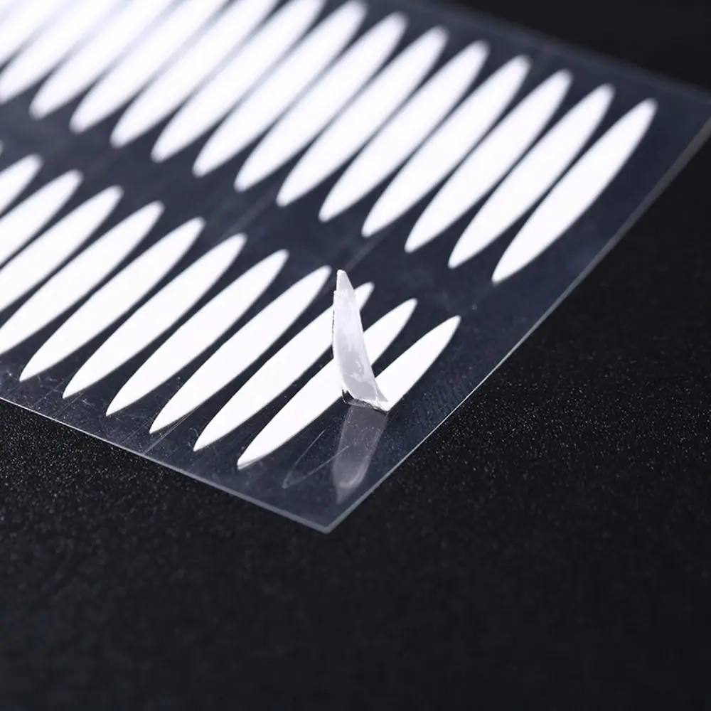 200 pares dupla face pegajosa invisível fita de pálpebra dupla tez natural em forma de azeitona dupla dobra pálpebra adesivos olhos grandes