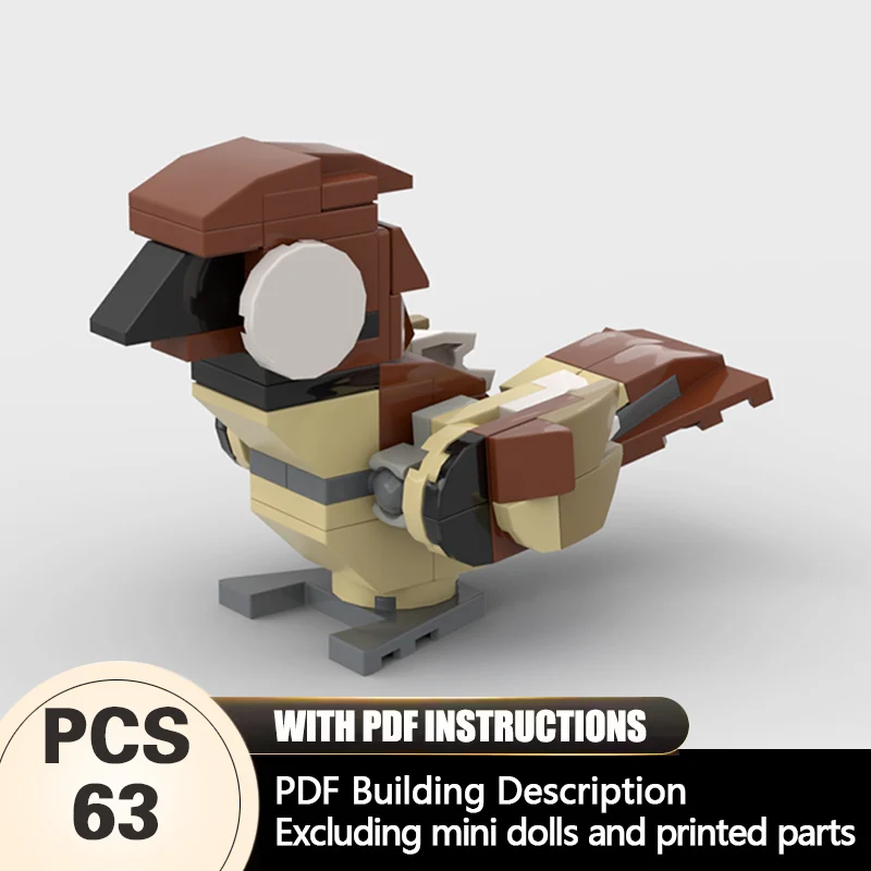 

Creators Animal Series Model MOC Building Bricks Cute Tree Sparrow Modular Technology Gifts Holiday Assemble Children Toys Suit
