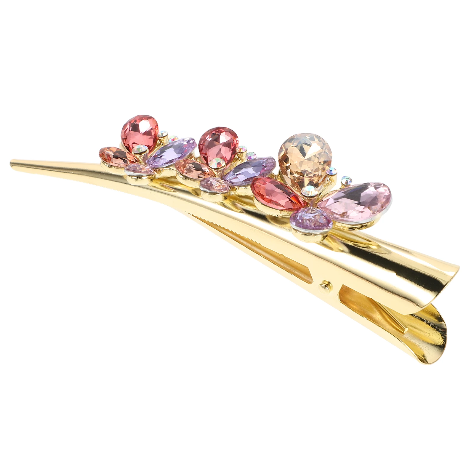 

Fashionable Crystal Butterfly Hair Clips Secure Spring Barrettes Vintage Decorative Pins for Women Wedding Party Accessories