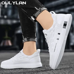 Oulylan Men original Lightweight luxury Shoes for Men Breathable Flats Male Sneakers Men's Sneakers White Casual Shoes