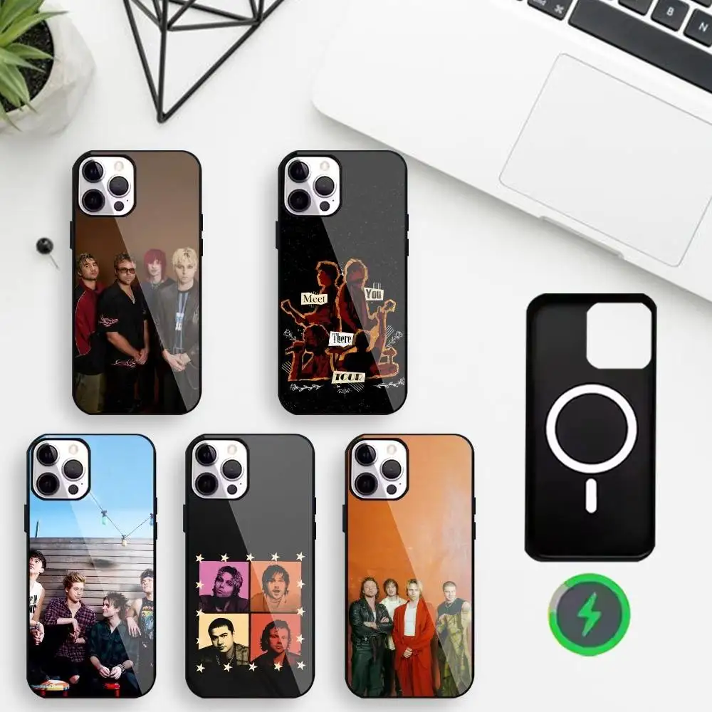 

5 S-Seconds of S-Summer Band Phone Case For iPhone17,16,15,14,13,12,11 Max Black Wireless Charging Protecitve Cover