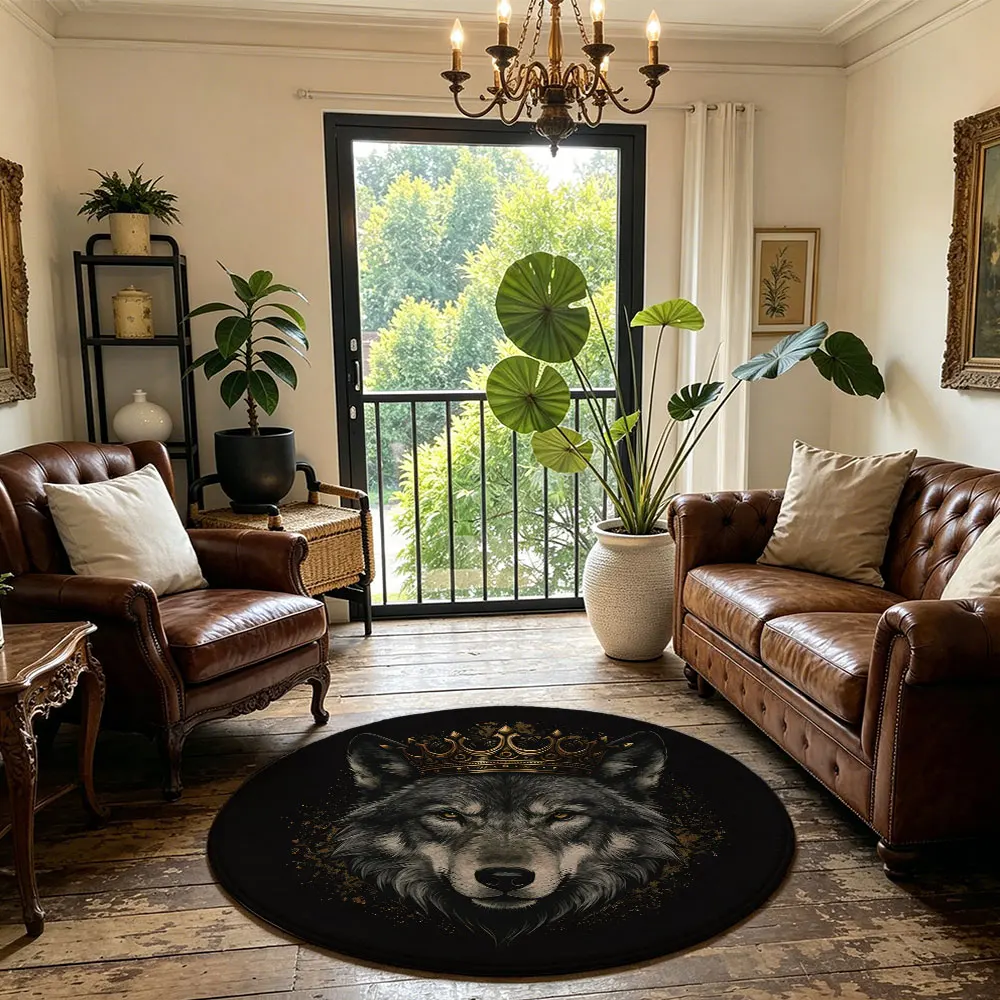 1pc football-themed printed round floor mat for living room, sofa bed, or as a home decoration rug