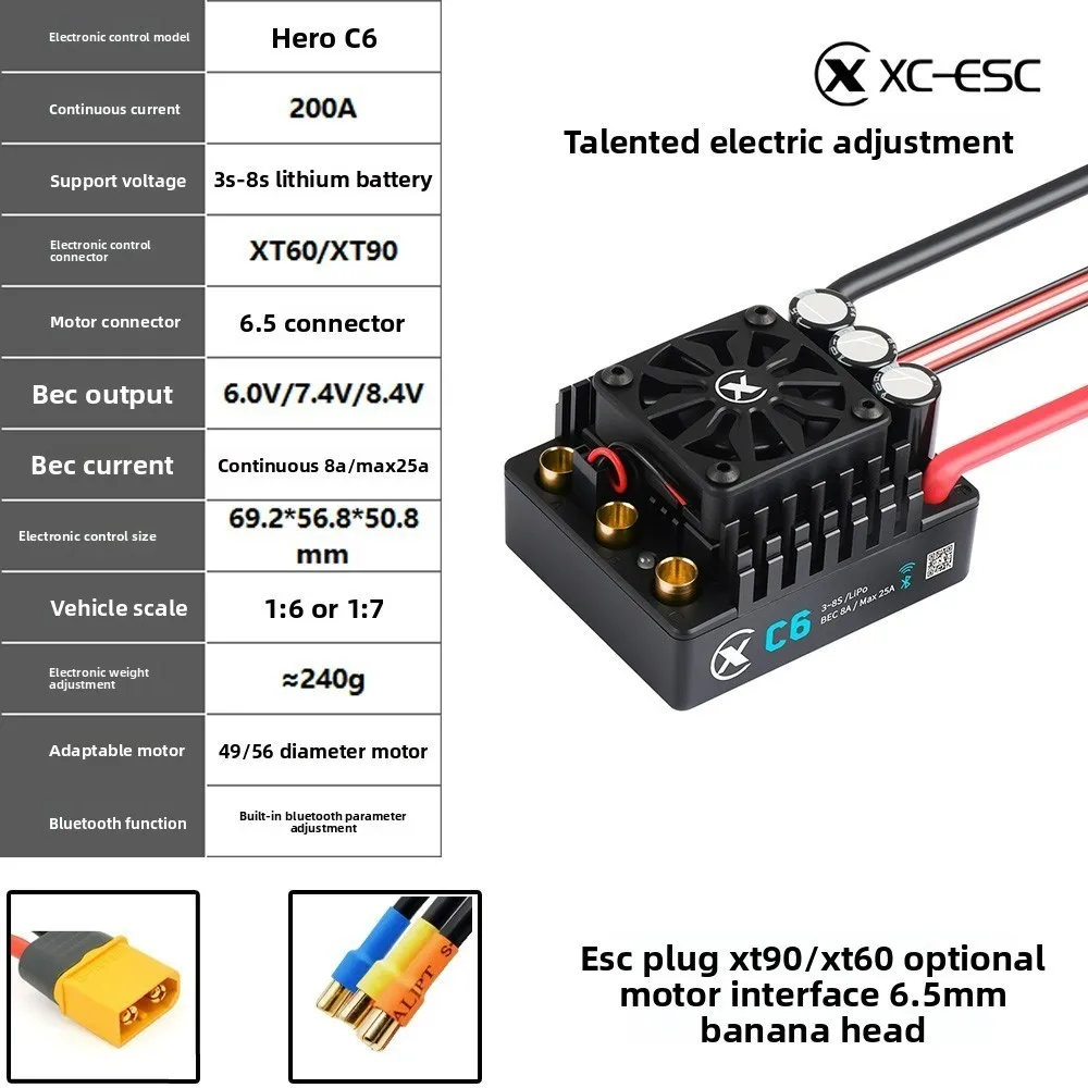 GVM C8 160A Brushless ESC for 1/8 RC Car