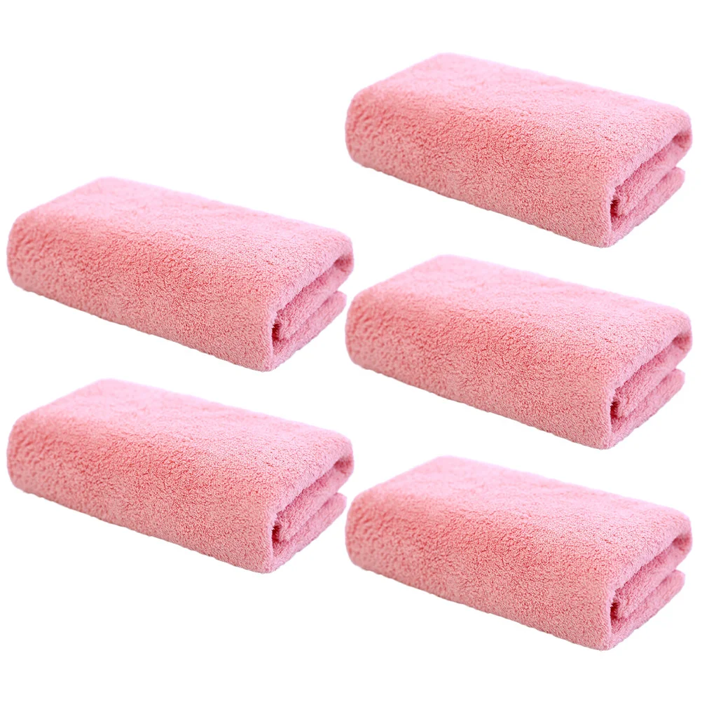 

5 PCS Microfiber Makeup Remover Wipes Wash Cloth Facial Towel Cleaning Face Washcloth